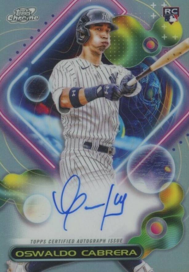 2023 Topps Cosmic Chrome Cosmic Chrome Autograph Oswaldo Cabrera #OC Baseball Card