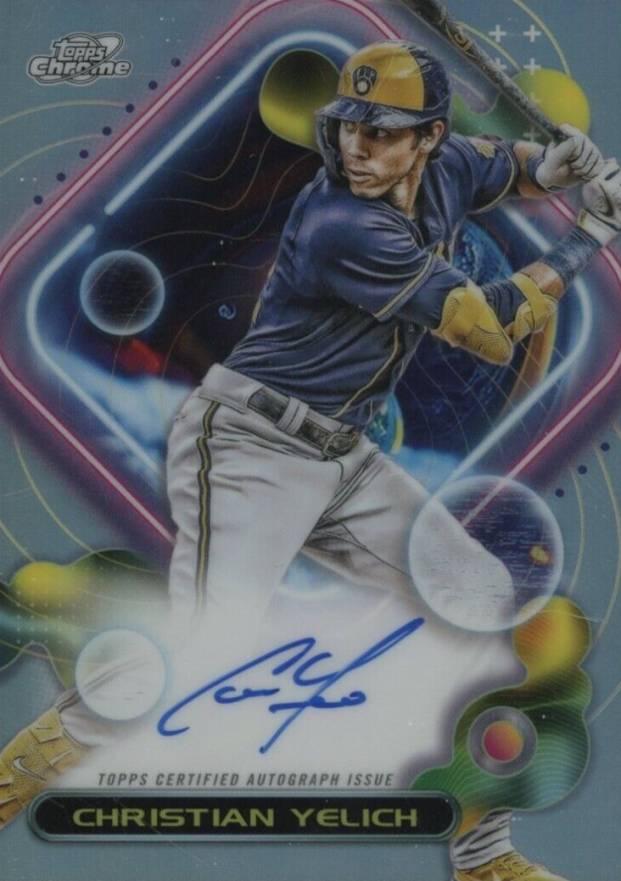 2023 Topps Cosmic Chrome Cosmic Chrome Autograph Christian Yelich #CY Baseball Card