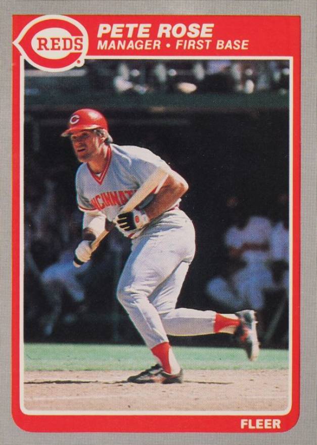 1985 Fleer Pete Rose #550 Baseball Card