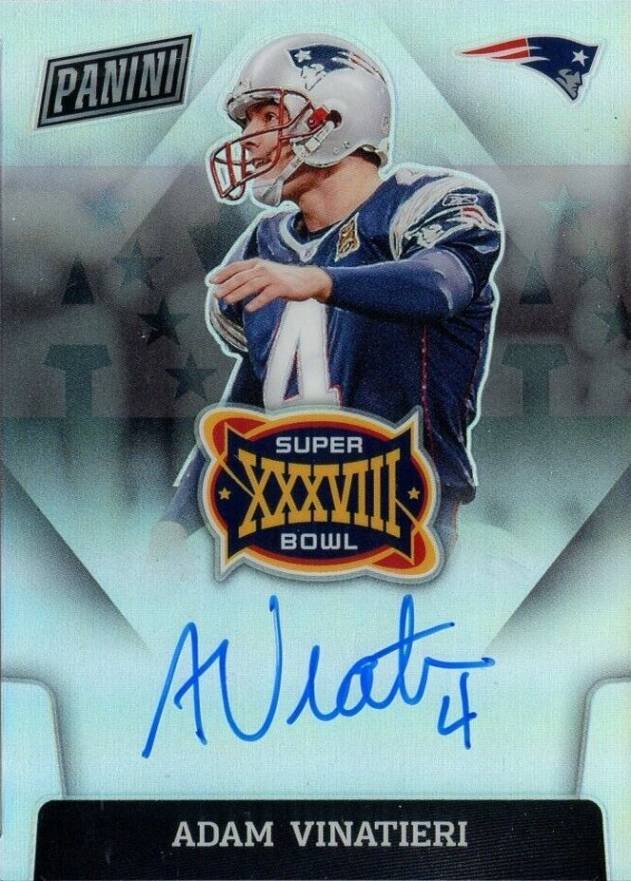 2022 Panini Select Super Bowl Signatures Prizm Adam Vinatieri #SBXXXVIIIAV Football Card