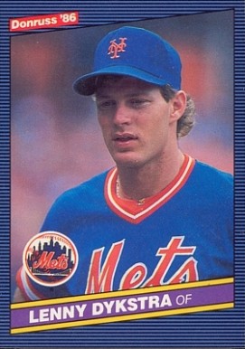 1986 Donruss Lenny Dykstra #482 Baseball Card