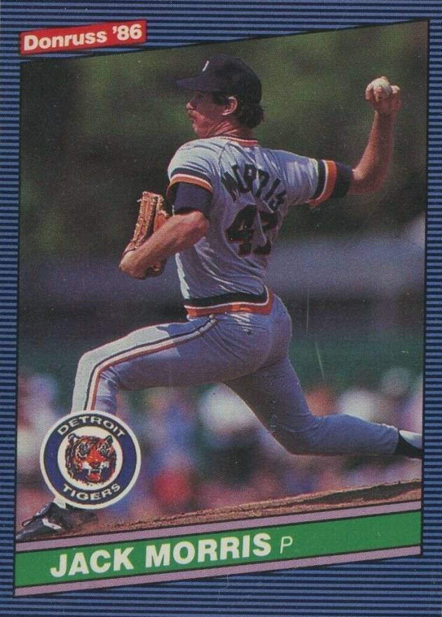 1986 Donruss Jack Morris #105 Baseball Card