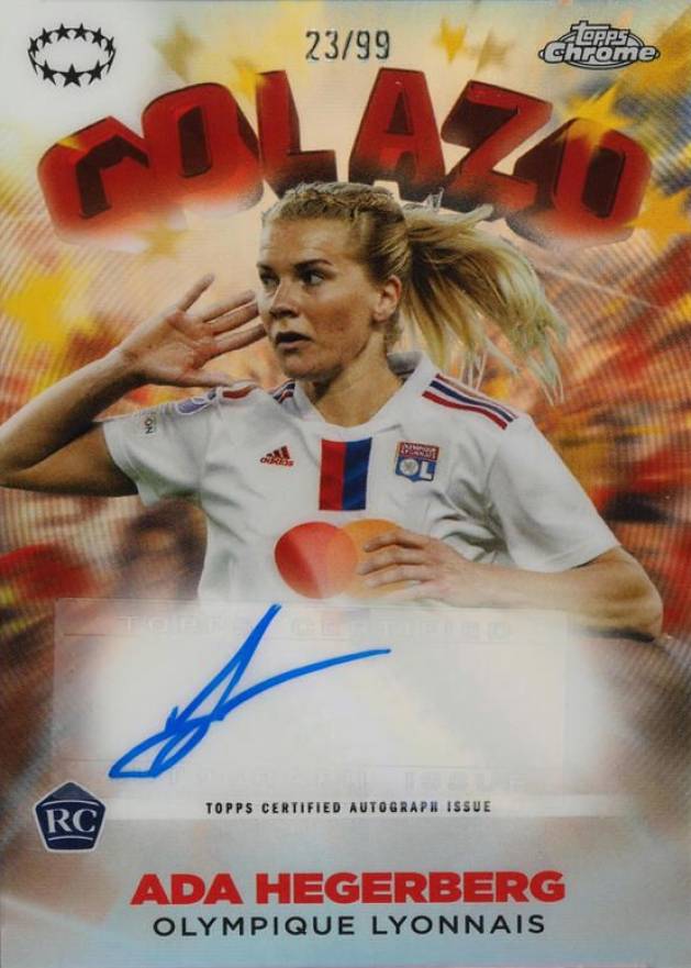 2022 Topps Chrome UEFA Women's Champions League Golazo Ada Hegerberg #G4 Soccer Card