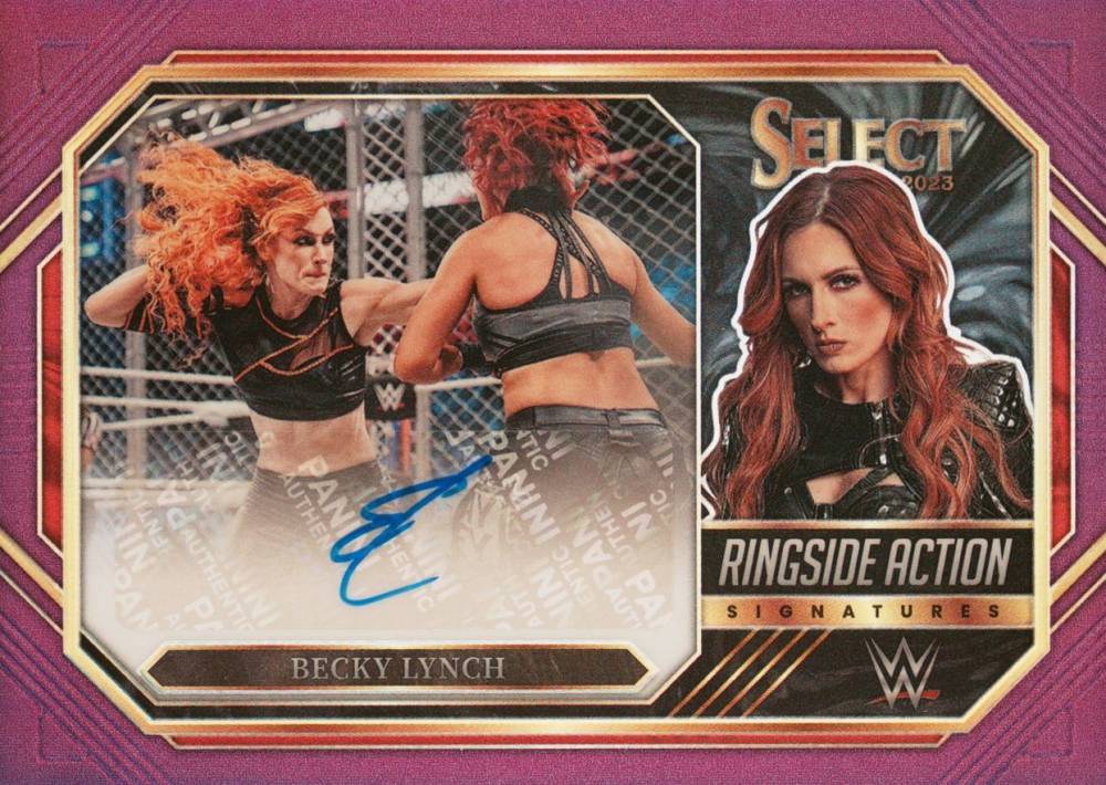 2023 Panini Select WWE Ringside Action Signatures Becky Lynch #RABLN Other Sports Card