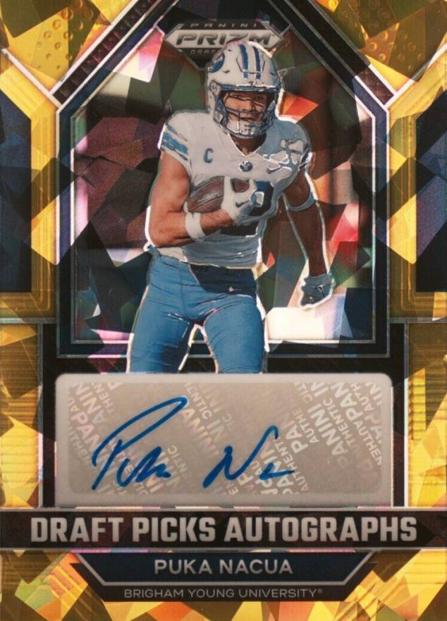 2023 Panini Prizm Draft Picks Draft Picks Autographs Puka Nacua #DPAPNU Football Card