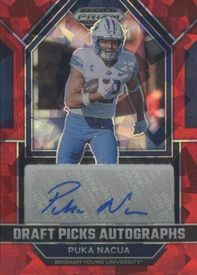 2023 Panini Prizm Draft Picks Draft Picks Autographs Puka Nacua #DPAPNU Football Card