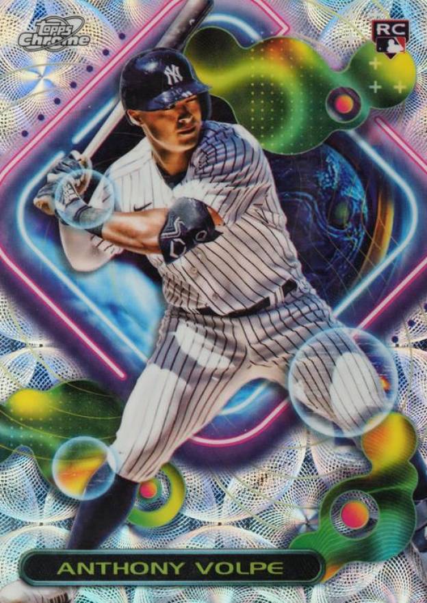 2023 Topps Cosmic Chrome Anthony Volpe #107 Baseball Card