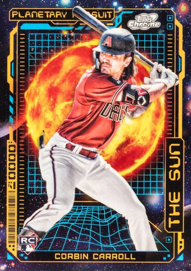 2023 Topps Cosmic Chrome Planetary Pursuit Corbin Carroll #4 Baseball Card