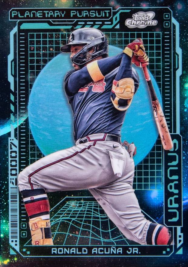 2023 Topps Cosmic Chrome Planetary Pursuit Ronald Acuna Jr. #8 Baseball Card