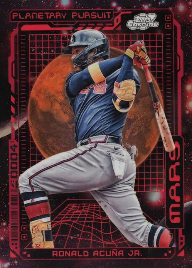 2023 Topps Cosmic Chrome Planetary Pursuit Ronald Acuna Jr. #8 Baseball Card