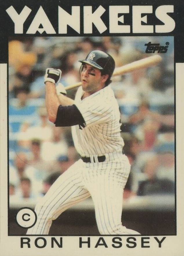 1986 Topps Tiffany Ron Hassey #157 Baseball Card