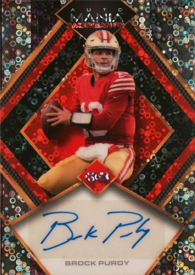 2022 Wild Card Auto Mania American Football Autographs Brock Purdy #D8 Football Card