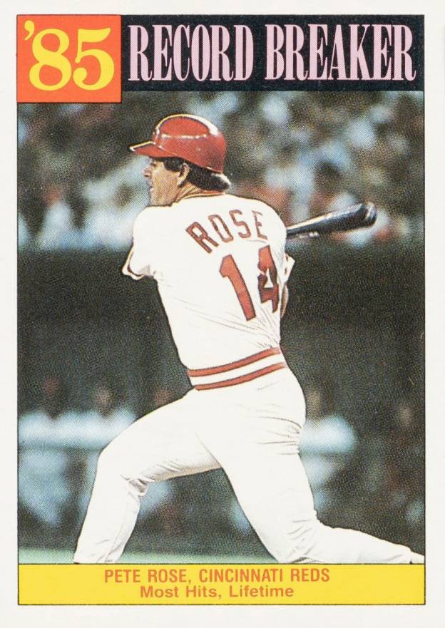 1986 Topps Pete Rose (Record Breaker) #206 Baseball Card