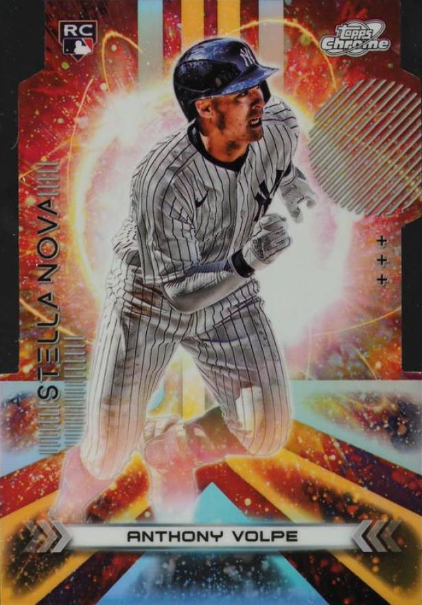 2023 Topps Cosmic Chrome Stella Nova Anthony Volpe #14 Baseball Card