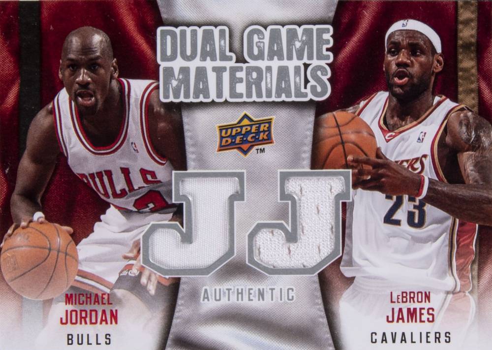 2009 Upper Deck Dual Game Materials LeBron James/Michael Jordan #DG-ML Basketball Card