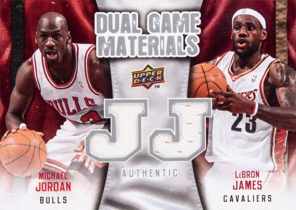 2009 Upper Deck Dual Game Materials LeBron James/Michael Jordan #DG-ML Basketball Card