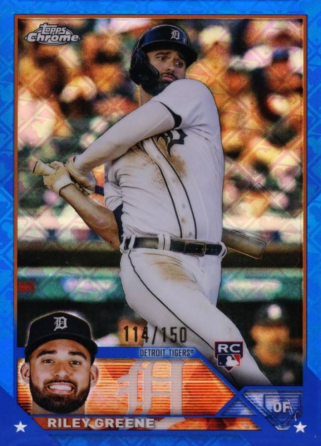 2023 Topps Chrome Logofractor Edition Riley Greene #182 Baseball Card