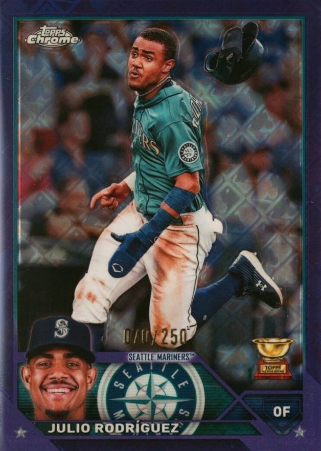 2023 Topps Chrome Logofractor Edition Julio Rodriguez #200 Baseball Card