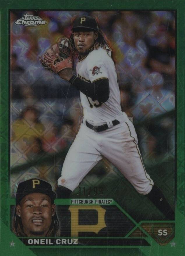 2023 Topps Chrome Logofractor Edition Oneil Cruz #15 Baseball Card