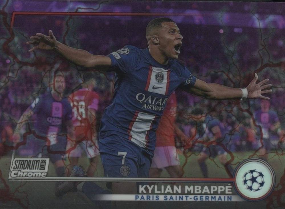 2022 Topps Stadium Club Chrome UEFA Club Competitions Kylian Mbappe #2 Soccer Card