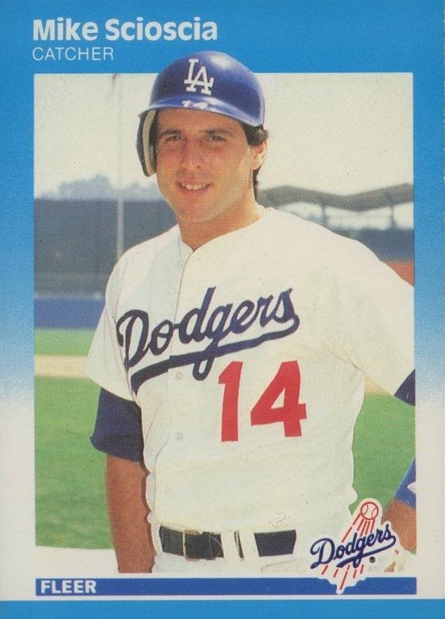 1987 Fleer Mike Scioscia #454 Baseball Card