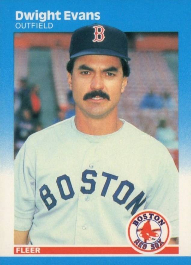 1987 Fleer Dwight Evans #34 Baseball Card