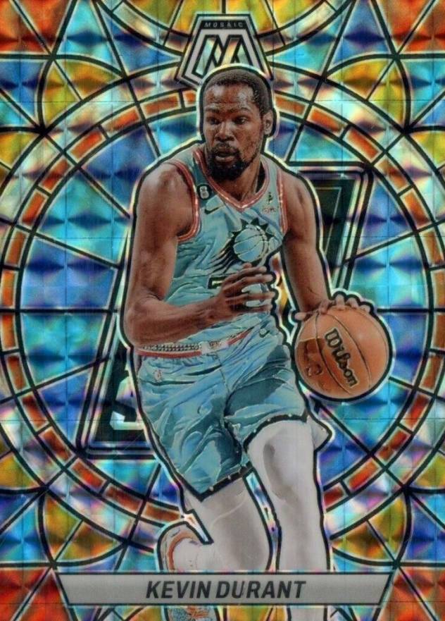 2022 Panini Mosaic Stained Glass Kevin Durant #9 Basketball Card