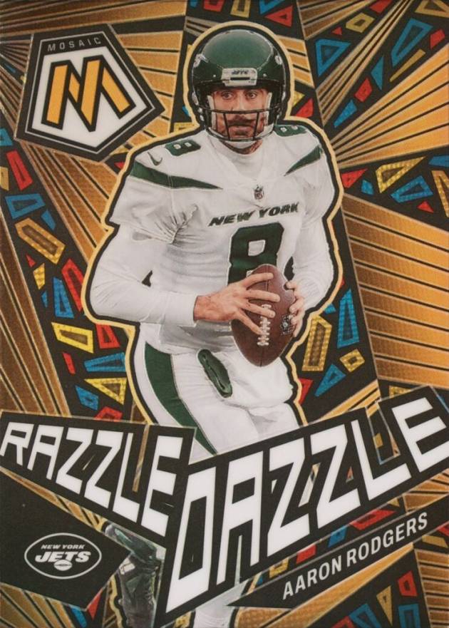 2023 Panini Mosaic Razzle Dazzle Aaron Rodgers #RD6 Football Card