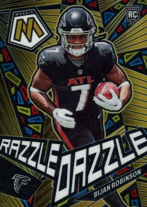 2023 Panini Mosaic Razzle Dazzle Bijan Robinson #RD23 Football Card