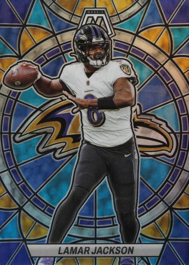 2023 Panini Mosaic Stained Glass Lamar Jackson #SG6 Football Card