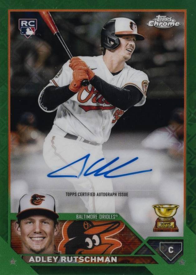 2023 Topps Chrome Logofractor Edition Refractor Chrome Autograph Adley Rutschman #RCAAR Baseball Card