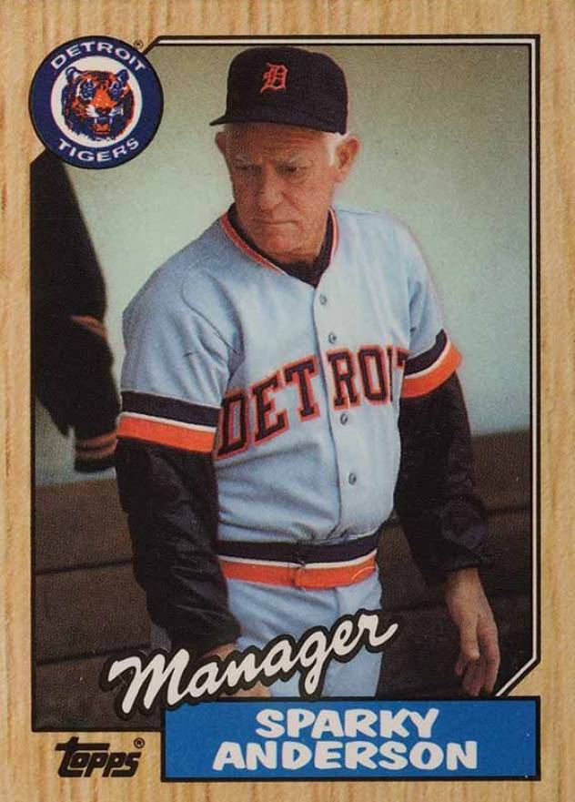 1987 Topps Tiffany Sparky Anderson #218 Baseball Card