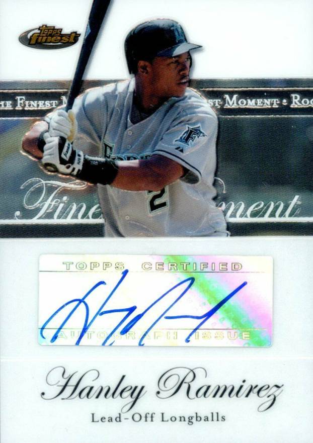 2007 Finest Moments Autographs Hanley Ramirez #HR Baseball Card