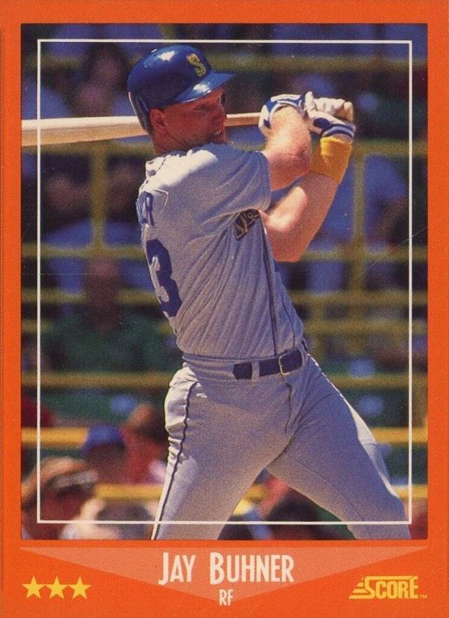 1988 Score Traded Jay Buhner #95T Baseball Card