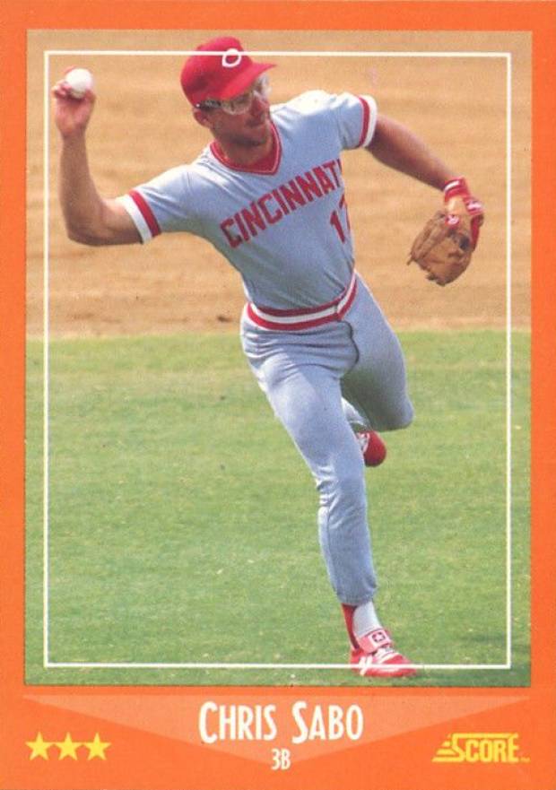 1988 Score Traded Chris Sabo #100T Baseball Card