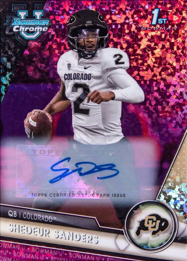 2023 Bowman University Chrome Shedeur Sanders #16 Football Card