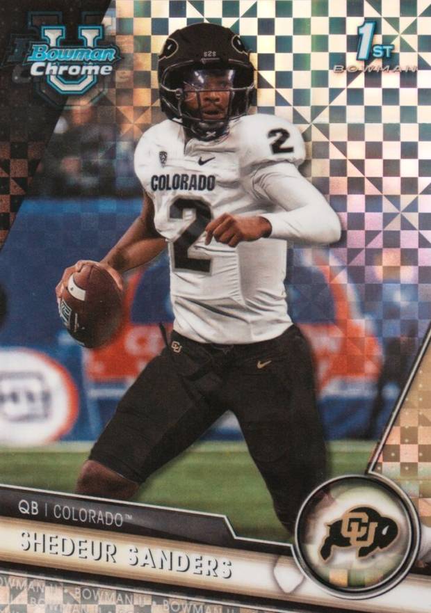 2023 Bowman University Chrome Shedeur Sanders #16 Football Card