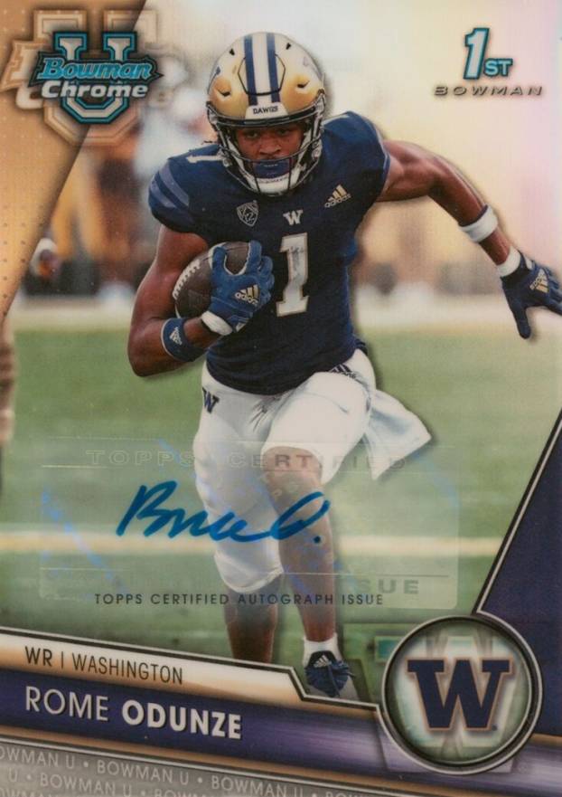 2023 Bowman University Chrome Rome Odunze #138 Football Card