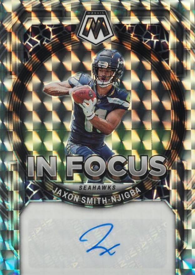 2023 Panini Mosaic in Focus Signature Jaxon Smith-Njigba #IFJSN Football Card