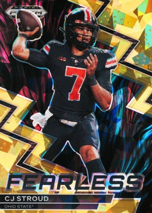 2023 Panini Prizm Draft Picks Fearless CJ Stroud #F17 Football Card