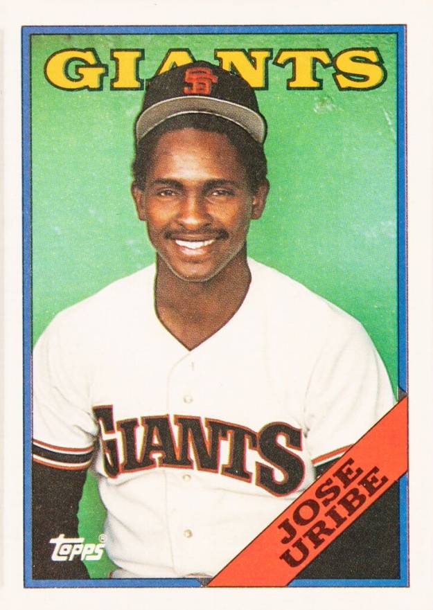 1988 Topps Jose Uribe #302 Baseball Card