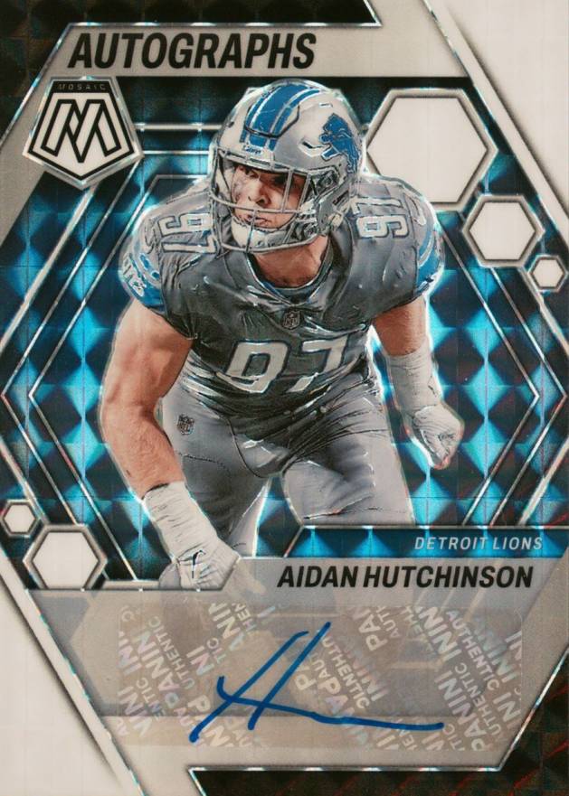 2023 Panini Mosaic Autograph Mosaic Aidan Hutchinson #AHAH Football Card