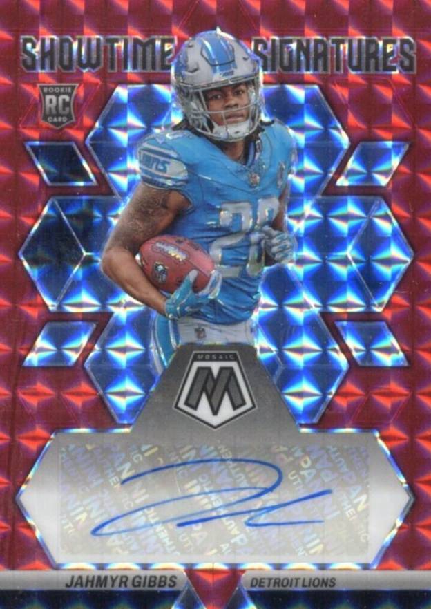 2023 Panini Mosaic Showtime Signature Jahmyr Gibbs #SSJG Football Card