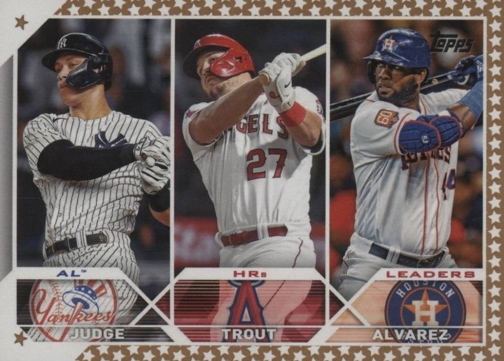 2023 Topps Complete Set Aaron Judge/Mike Trout/Yordan Alvarez #246 Baseball Card