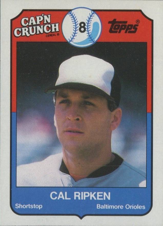 1989 Cap'N Crunch Cal Ripken #6 Baseball Card