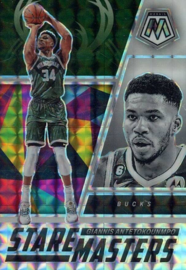 2022 Panini Mosaic Stare Masters Giannis Antetokounmpo #6 Basketball Card