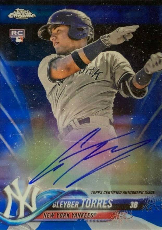 2018 Topps Chrome Rookie Autograph Gleyber Torres #RA-GT Baseball Card