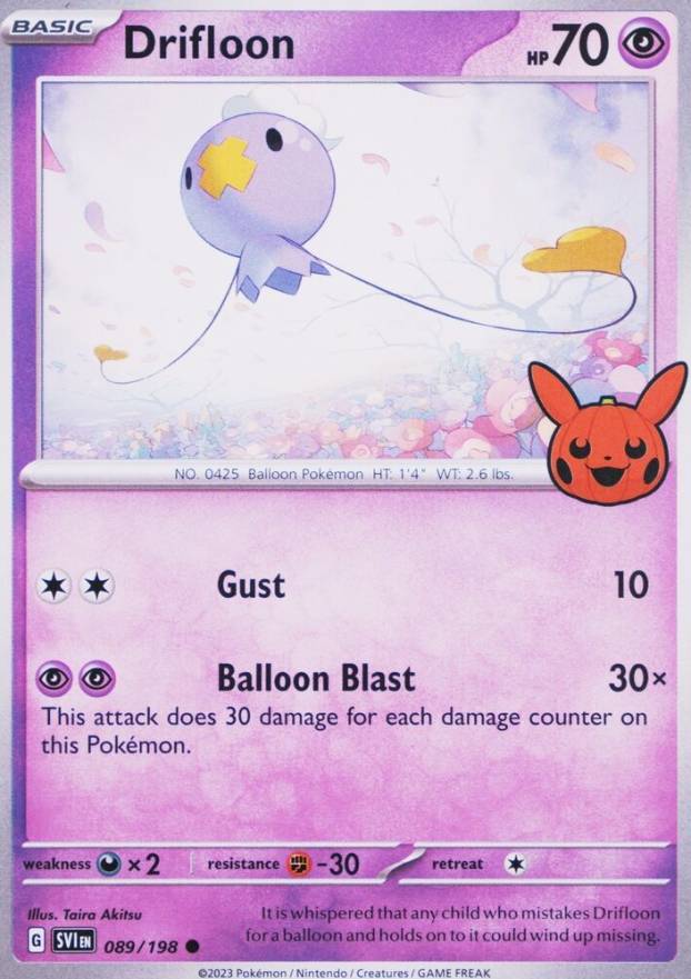 2023 Pokemon Trick or Trade Drifloon #089 TCG Card