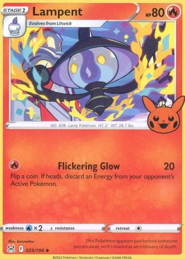 2023 Pokemon Trick or Trade Lampent #025 TCG Card