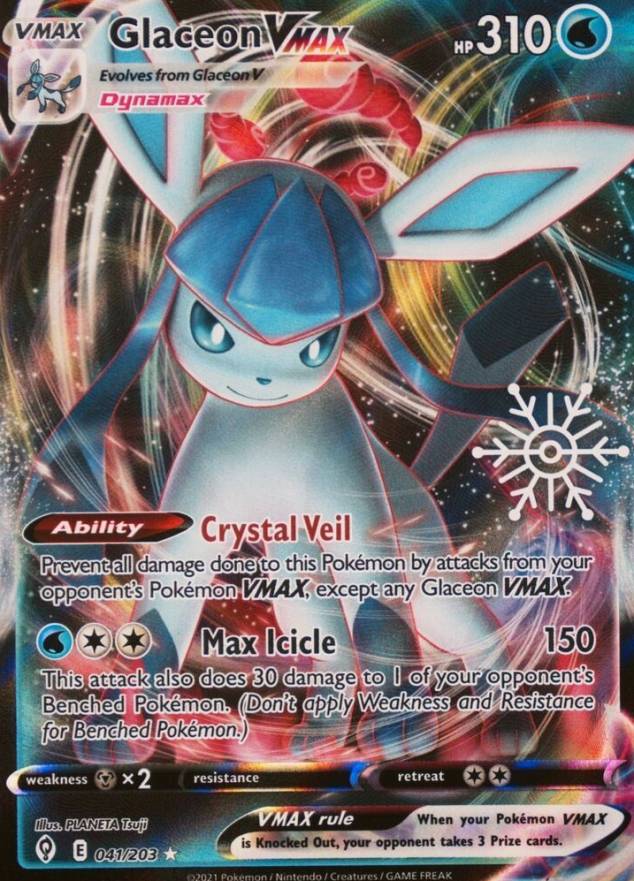 2023 Pokemon Holiday Calendar Glaceon Vmax #041 TCG Card